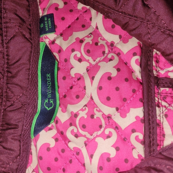 C Wonder Quilted Burgundy Lightweight Jacket S - Picture 6 of 6
